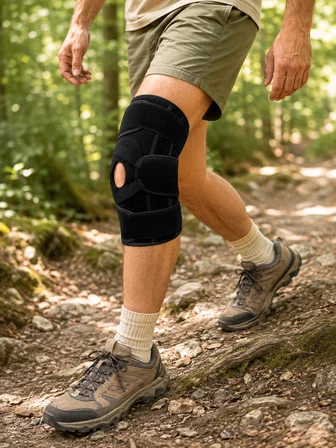 Sporcu Patella Dizliği Esnek Ligamentli Silikon Pedli Menisküs Diz Destek Bandajı - Lisinya