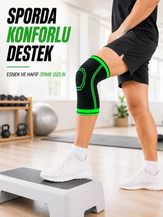Diz Destekleyici Örme Dizlik Esnek Nefes Alabilen Spor Fitness Yürüyüş Dizliği - Lisinya
