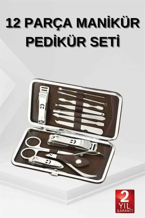 12 Parça El Ayak Temizleme Pense Kir Temizleme Aparatı Kaş Cımbızı - Lisinya