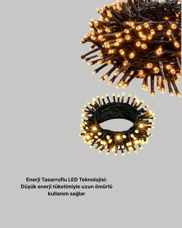 Animasyonlu LED Işıklı 10 Metre Uzaktan Kumandalı Dekoratif Işık - Lisinya