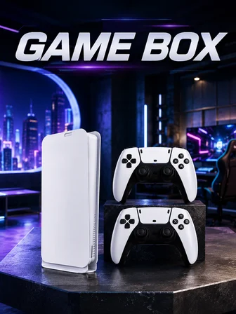 Game Box 3D Çift Oyun Kollu 4K HD Ekran 20000'den Fazla Oyun Seçeneği 2.4G Kablosuz - Lisinya