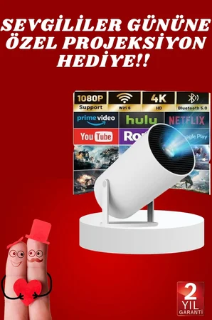 Sevgiliye Özel Hediye Ayaklı Sinema Projektörü Projeksiyon - Lisinya