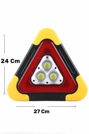 Işıklı Üçgen Reflektör Led Projektör Acil Durum Feneri Flaşör 500 Lümen - Lisinya