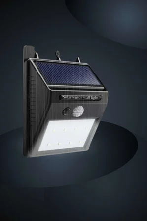 Bahçe Aydınlatma Sensörlü Güneş Enerjili Duvar Lambası 40 Led Işık - Lisinya