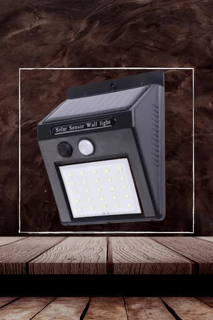 Bahçe Aydınlatma Sensörlü Güneş Enerjili Duvar Lambası 40 Led Işık - Lisinya