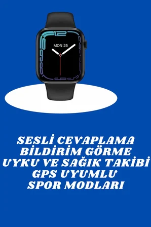 Akıllı Saat Nabız Ölçebilen Adımsayar Kalori Hesaplama Tema Değiştirme GPS Uyumlu - Lisinya