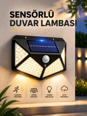 SENSÖRLÜ GÜNEŞ ENERJİLİ DUVAR LAMBASI - Lisinya