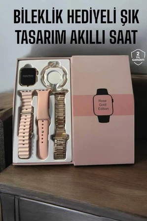 Akıllı Saat Bileklik Hediyeli Uzun Pil Ömrü GPS Takibi - Lisinya