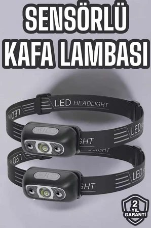 Kafa Lambası Kamp Lambası Led Işık Şarjlı Ayarlanabilir - Lisinya