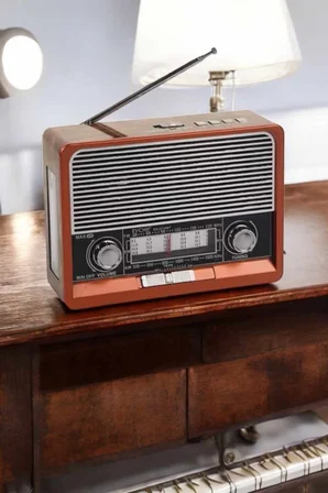 Nostaljik Radyo USB,AUX Ve SD Kart Girişli Bluetooth Bağlantılı - Lisinya