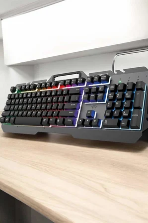 Q Klavye RGB Işıklı Klavye Ve Mouse Seti Kablolu Mouse Hediyeliş - Lisinya