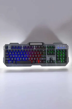 Oyuncu Klavyesi Q Klavye RGB Işıklı Mouse Hediyeli - Lisinya