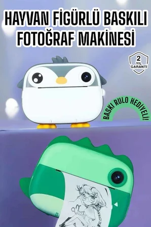 Çocuklar için Fotoğraf Makinesi Anlık Baskı Makinesi HD Görüntü Kalitesi - Lisinya