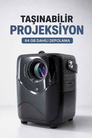 Taşınabilir Projeksiyon 64 GB Dahili Depolama - Lisinya