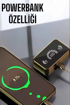 Aynalı Bluetooth Kulaklık Telefon Standlı Dijital Göstergeli - Lisinya