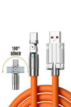 3 İn 1 Süper Hızlı Şarj Kablosu Android ve İOS Uyumlu Silikon Şarj Kablosu - Lisinya