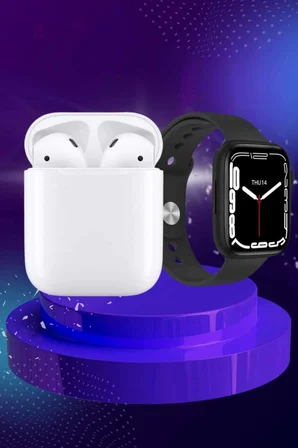 2025 Model Akıllı Saat ve 2.Nesil TWS Bluetooth Kulaklık ANC Özelliği Amoled Ekran - Lisinya