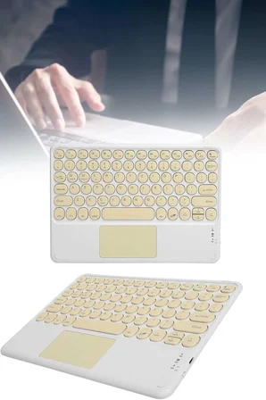 Android ve İOS Uyumlu Bluetooth Klavye Touchpad Slim Kablosuz Wifi Q Klavye - Lisinya