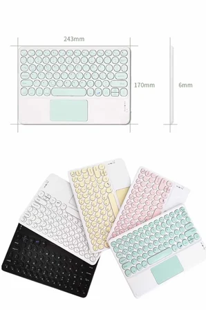 Android ve İOS Uyumlu Bluetooth Klavye Touchpad Slim Kablosuz Wifi Q Klavye - Lisinya