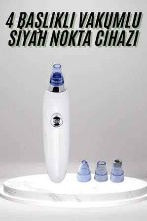 4 Başlıklı Pilli Vakumlu Siyah Nokta Temizleyici Akne Ve Sivilce Önleyici - Lisinya