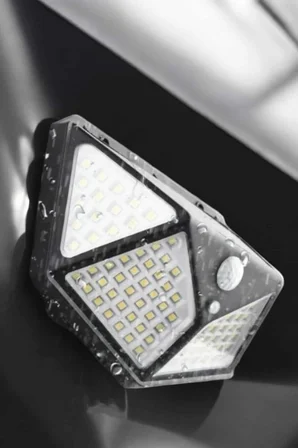 Güneş Enerjili Bahçe Aydınlatma Lambası Solar 100 Led Lamba - Lisinya