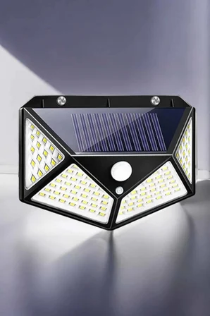 Güneş Enerjili Bahçe Aydınlatma Lambası Solar 100 Led Lamba - Lisinya