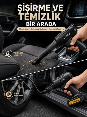 Kablosuz Hava Pompası ve Vakumlu El Süpürgesi - Lisinya