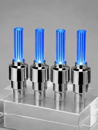 4'lü Araç Sibop LED Işığı Otomatik Açılan Lastik Işığı Seti - Lisinya