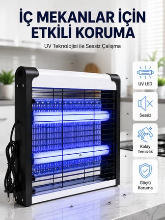 30 m² Etki Alanlı Mavi Işıklı Sinek Öldürücü Cihaz - Lisinya