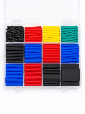 560 Parça Kablo İzolasyon Makaron Seti 12 Ölçü 5 Renk Heat Shrink Tube Organizer Kutulu - Lisinya