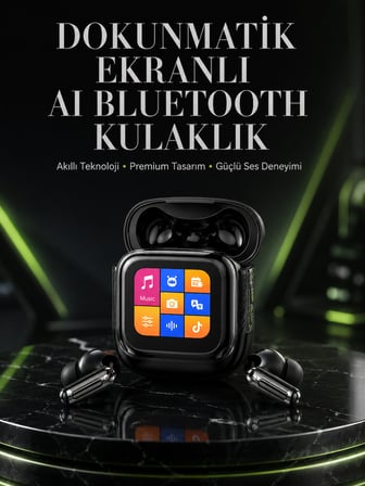 Akıllı Dokunmatik Kontrol AI Özellikli Bluetooth Kulaklık - Lisinya
