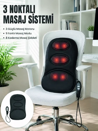 Titreşimli Masaj Koltuk Minderi Kademe Şiddet Ayarlı Isıtma Fonksiyonlu Masaj Pedi - Lisinya