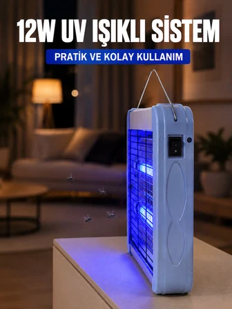 12W UV Böcek Öldürücü Lamba Elektrikli Sinek Sivrisinek Öldürücü Asılabilir - Lisinya
