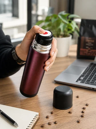 Paslanmaz Çelik Vakumlu Termos Sıcak ve Soğuk İçecek Termosu - Lisinya