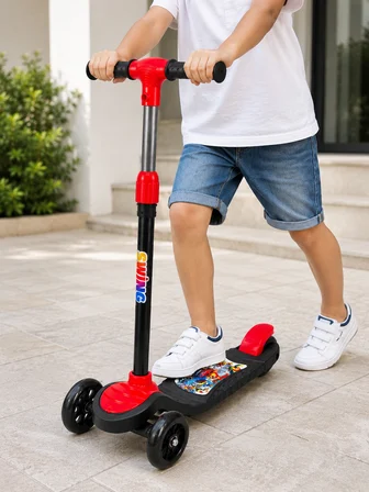 Çocuklar İçin 3 Tekerlekli Scooter Ayarlanabilir Gidonlu Eğlenceli Sürüş Aracı - Lisinya