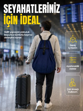 Çok Amaçlı Katlanabilir Taşıma Çantası Geniş Hacimli Günlük Kullanım Çantası - Lisinya