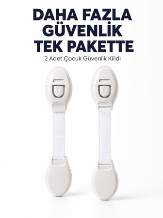 2 Adet Güçlü Yapışkanlı Çocuk Güvenlik Kilidi - Lisinya