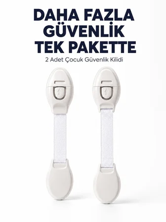 2 Adet Güçlü Yapışkanlı Çocuk Güvenlik Kilidi - Lisinya
