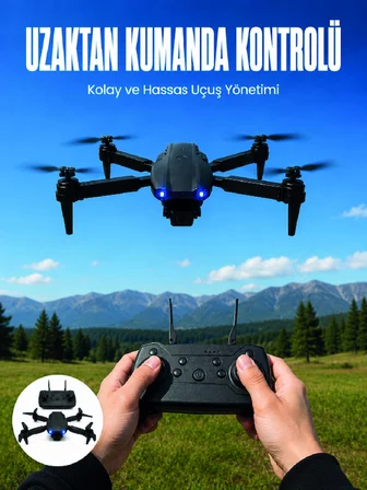 4K HD Kameralı Katlanabilir Drone Sabit Yükseklik Destekli Uzaktan Kumandalı Drone - Lisinya
