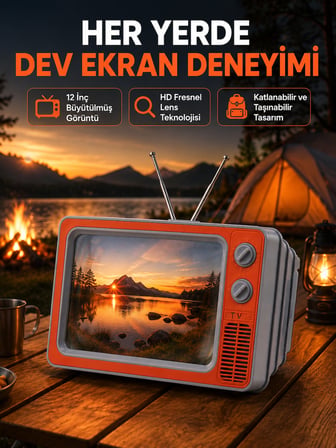 Mobil Telefon Ekran Büyütücü 12 İnç Fresnel Lens Göz Konforu Sağlayan Taşınabilir - Lisinya
