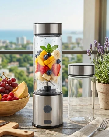 Çift Cam Hazneli Blender 16500 RPM Buz Kırıcı Taşınabilir Blender - Lisinya
