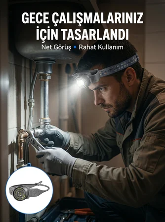 Yüksek Parlaklıklı LED Kafa Feneri Gece Çalışmaları İçin Yüksek Parlaklıklı - Lisinya