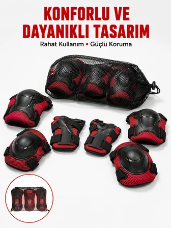 Kaykay Paten Scooter Bisiklet Koruyucu Ekipman Seti Darbe Emici Koruma - Lisinya
