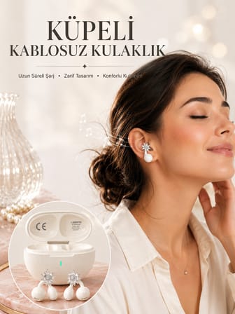 Küpeli Kablosuz Kulaklık Yeni Nesil Bluetooth Teknolojisi - Lisinya