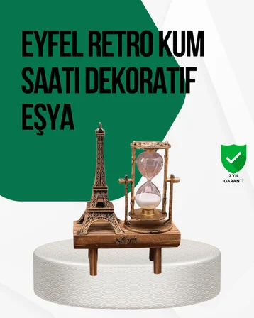 Ahşap Kum Saati – Vintage Tasarımlı Masa Dekoru - Lisinya