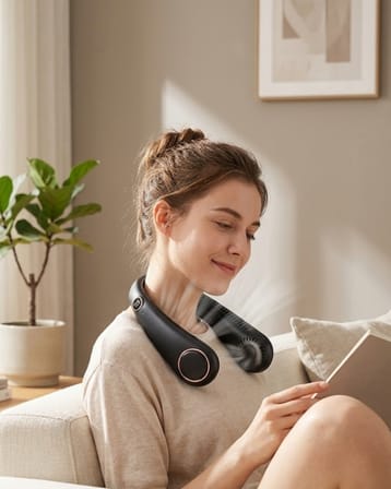 Gizli Turbo Tasarımlı Sessiz Çalışan Boyun Fanı - Lisinya