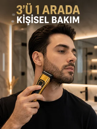 Saç, Sakal, Burun ve Kulak Bakımı İçin Çok Amaçlı Tıraş Makinesi - Lisinya
