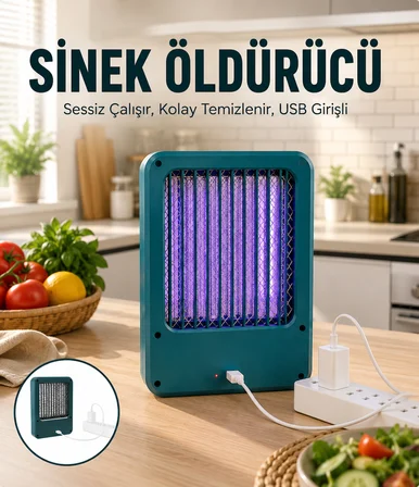 Sessiz Çalışan USB Destekli Elektrikli Sinek Öldürücü Makinesi - Lisinya