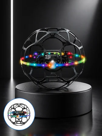 El Hareketi Kontrollü Futbol Topu Tasarımlı Drone LED Işıklı - Lisinya