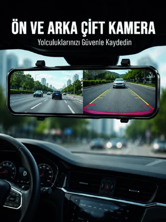 Ayna Carplay Dokunmatik Araç Multimedya Ekranı Ön Arka Kameralı - Lisinya